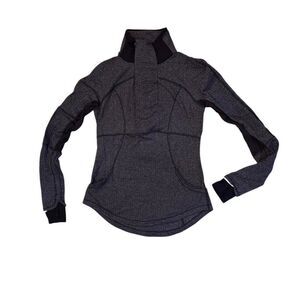 Lululemon Womens Base Runner Size 8 1/2 Zip Herringbone Gym Athleisure